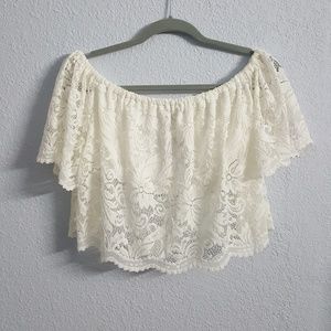 Forever 21 off-shoulder lace top